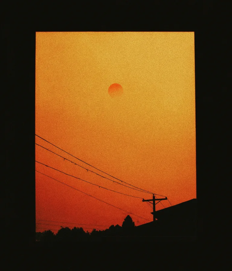 Red sky from wildfire