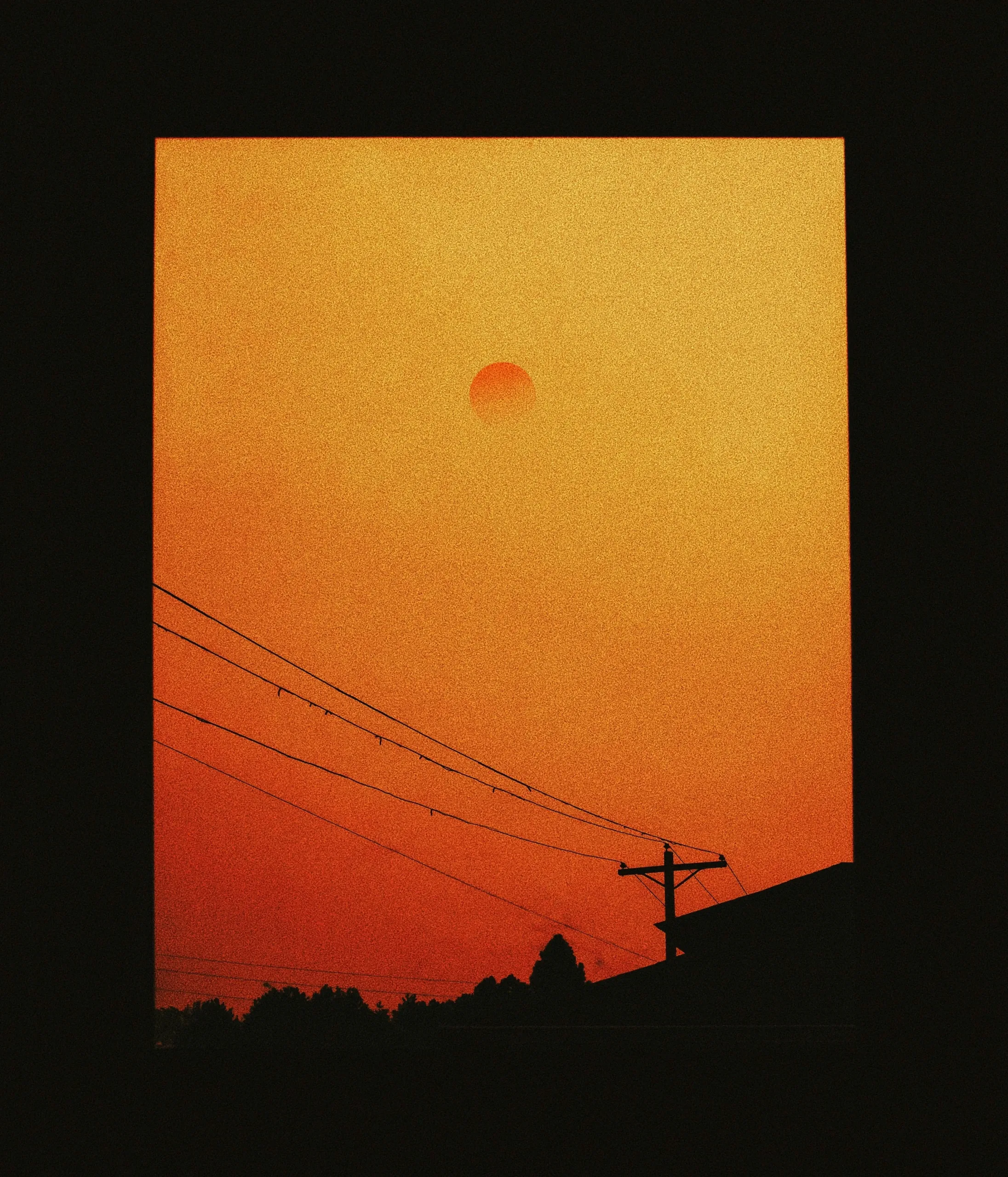 Red sky from wildfire