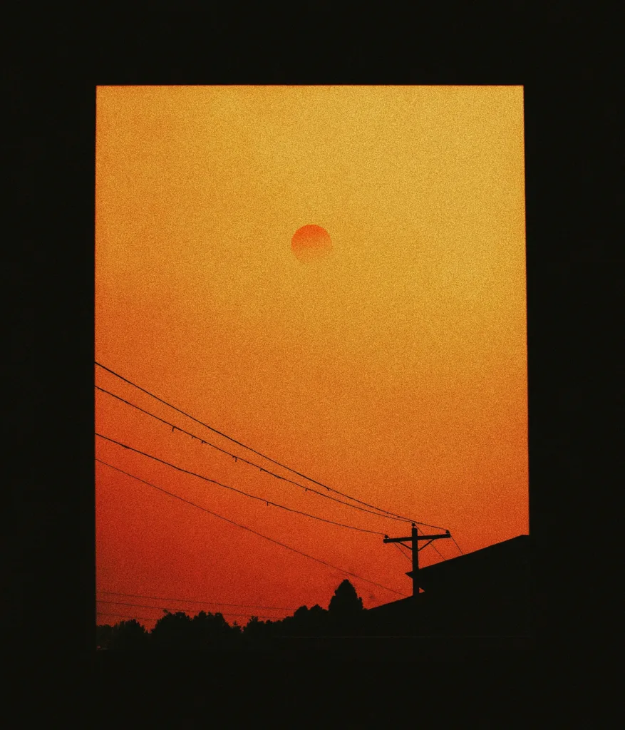 Red sky from wildfire