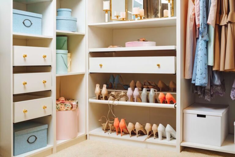Decluttering services in Vancouver – organized closet with storage solutions